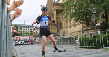 Johannes Boe participe cette année encore au City Biathlon de Wiesbaden.