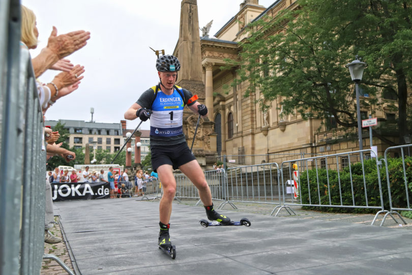 Johannes Boe participe cette année encore au City Biathlon de Wiesbaden.