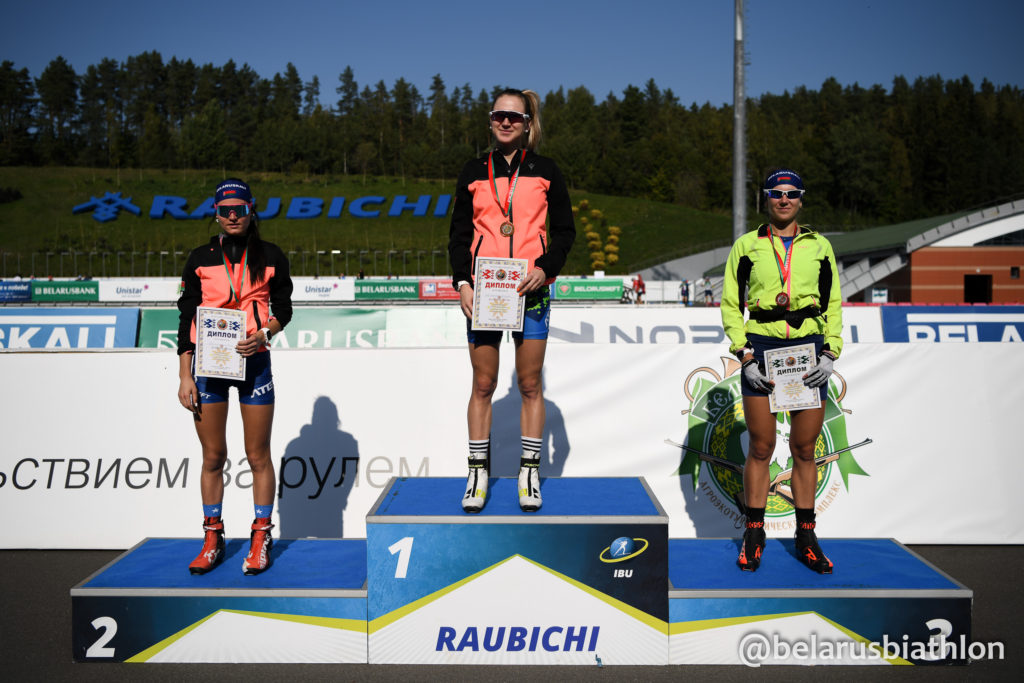 Podium sprint dames Biélorussie 2020 Podium sprint dames Biélorussie 2020