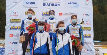 Podium U17 hommes - SST Arçon sprint - Circuit Nordique FFS