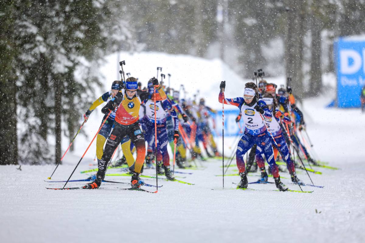 Le peloton d'une mass start